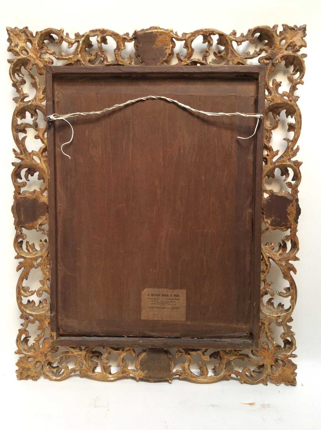 A fine 19th century Florentine carved and pierced gilt frame - Image 7 of 7