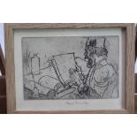 *Sir Frank Brangwyn (1867-1956) signed etching from 'L'Ombre de la Croix', 1931, in glazed frame P