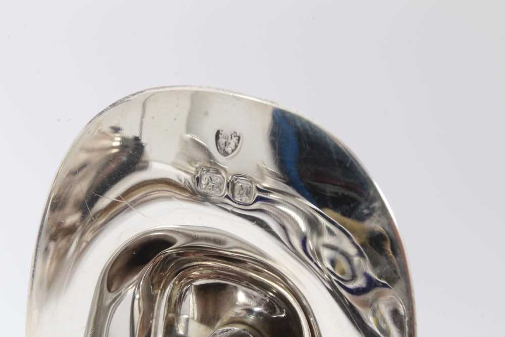 1930s silver coffee pot of facetted baluster form. - Image 5 of 5