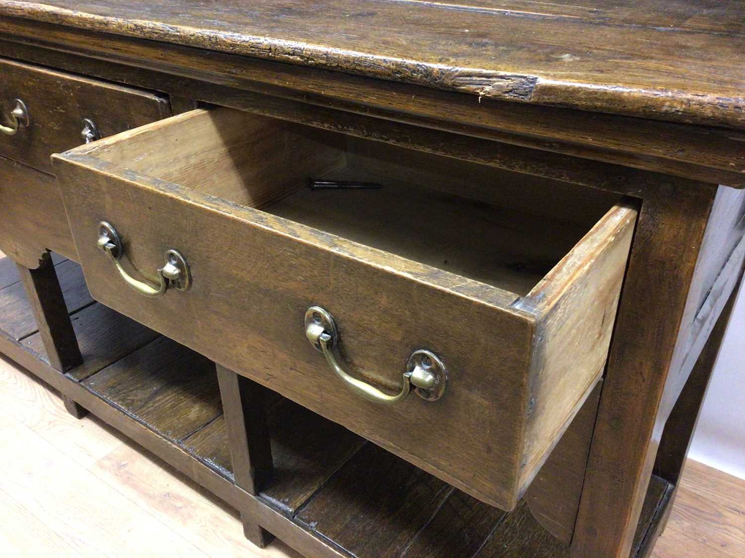 18th century oak high dresser - Image 6 of 8