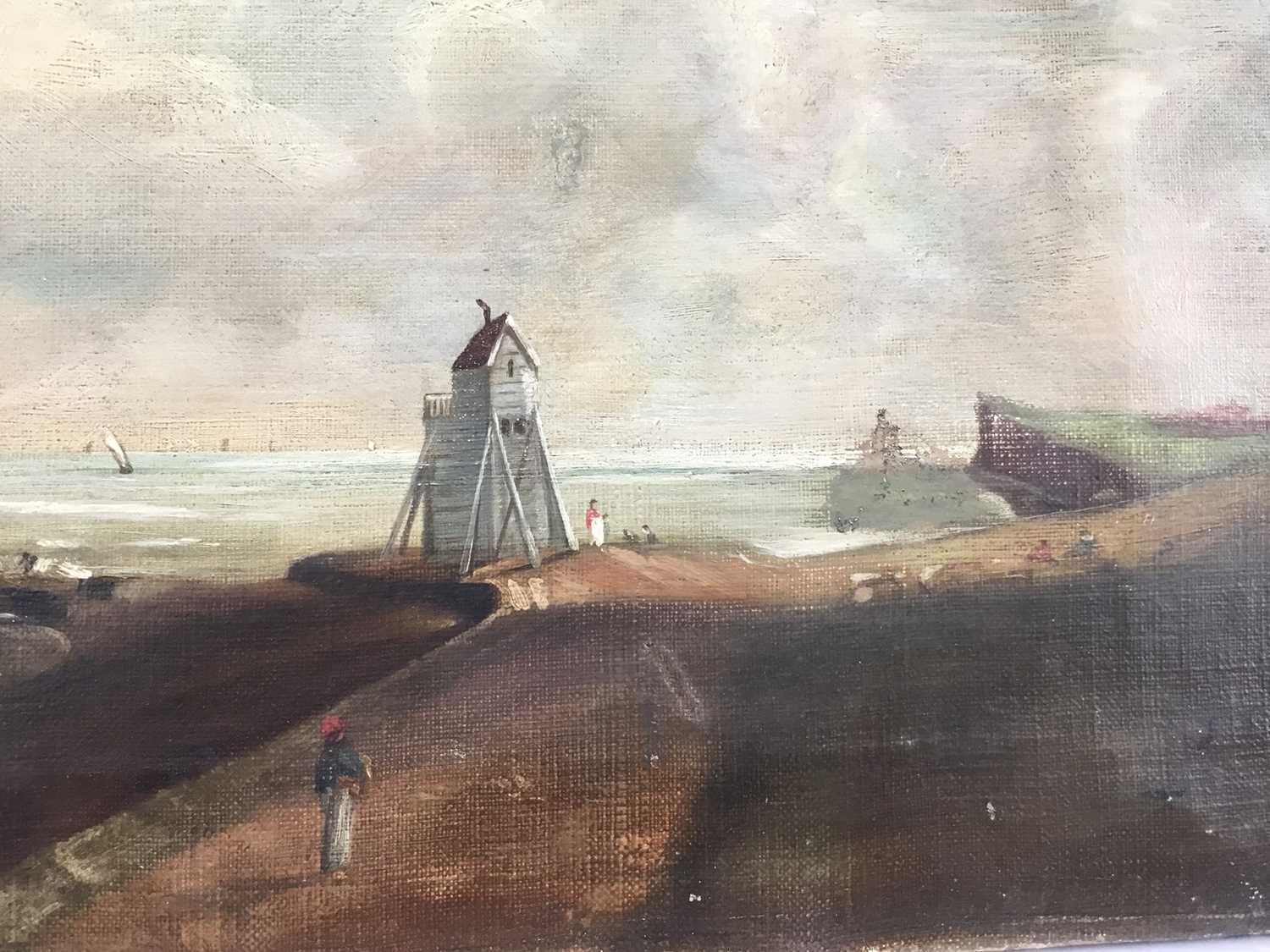 After John Constable (1776-1837) oil on canvas - Harwich Lighthouse, 30.5cm x 45.5cm, unframed NB - Image 6 of 18