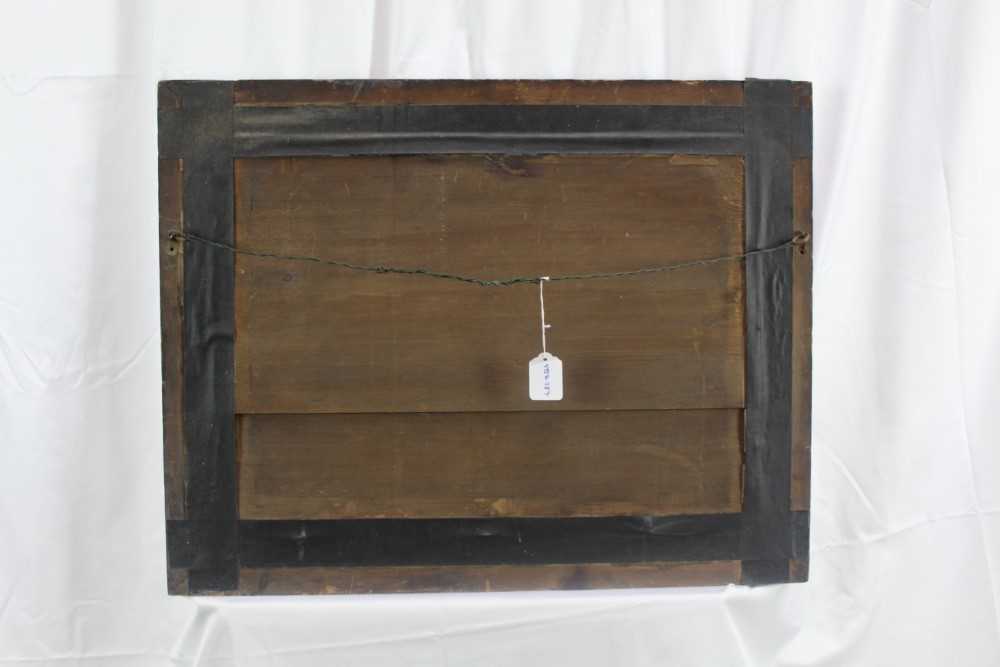 Good pair of 19th century sailor's woolworks of ships in maple frames, 51.5 x 65.5cm including frame - Image 8 of 17