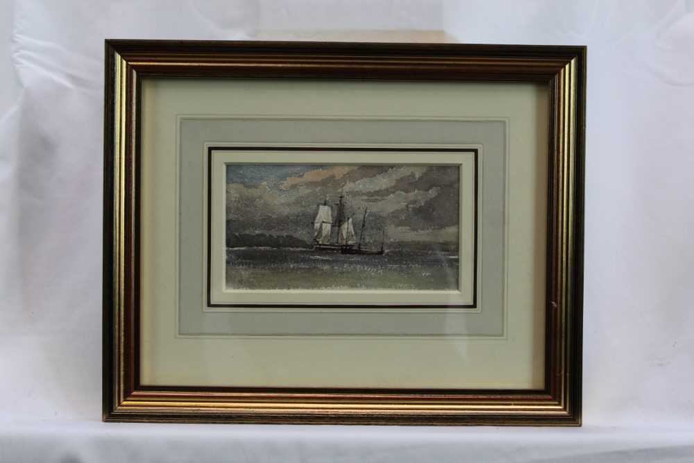 The Reverend John Louis Petit (1810-1868) watercolour - View on the Stour, in glazed gilt frame Pr - Image 2 of 4