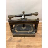 Victorian brass mounted book press with gilt decoration