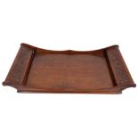 Arthur Simpson of Kendal: arts and crafts carved oak tray