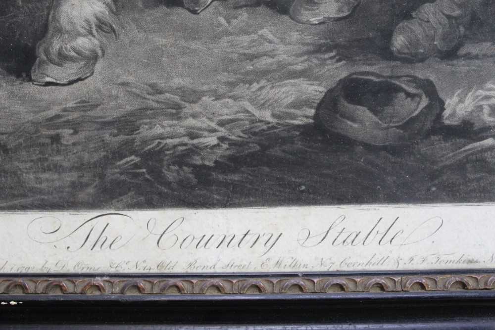 Late 18th century mezzotint by W. Ward after George Morland - The Country Stable, published 1792 by - Image 3 of 11