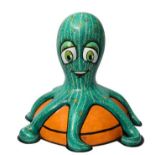 Cactopus! by Jenny Leonard – Bright green cactus character on orange plant pot