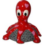 SOLD AT PRESALE STAGE - Ahoy Me Hearty! by Traci Moss – Happy red character with pink love hearts