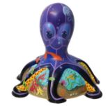 Guardian of the Seas by Lavinia Hamer – Purple 'guardian' character with underwater scenes on base
