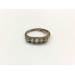 Late Victorian diamond five stone ring