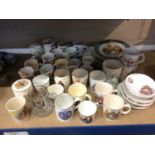 Quantity of mixed commemorative china