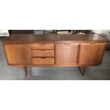 Mid century Greaves & Thomas teak sideboard with three drawers and three cupboards