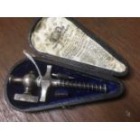 Vintage champagne tap in fitted leather case