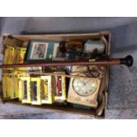 Bamboo swagger stick, period wooden walking stick , pipes, lighters, miniature ornaments and toy car