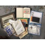 Collection of ephemera to include 1960s Butlin's souvenir mirror, Butlin's programmes and booking fo