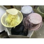 Selection of ladies hats and military cap