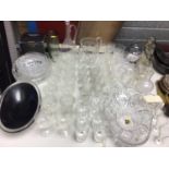 Selection of liquor glasses and other glassware