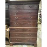 George III mahogany chest on chest