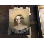 Victorian miniature portrait of Martha Carey of Guernsey 1851 - inscribed on reverse