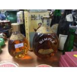 Two bottles of vintage Dimple whisky, and various bottles of alcohol