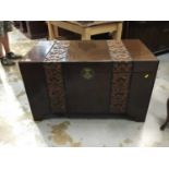 Chinese carved camphor wood blanket chest