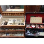 Quantity of costume jewellery and bijouterie within various jewellery boxes