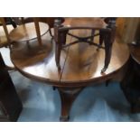 Victorian mahogany dining table on faceted column and trefoil base, together with a set of four Vict
