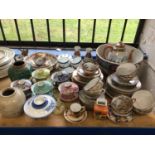 Oriental ceramics mainly 19th century, including large Imari bowl, eggshell teaware etc