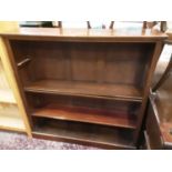 Victorian mahogany open bookcase
