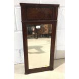 Antique rosewood inlaid pier mirror