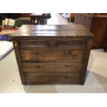 Oak chest of drawers