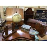 Letter rack, tray, correspondence box, globe, etc