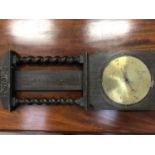 Five various condition wooden wall hanging barometers