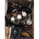 Collection of wristwatches, pocket watches and sundries