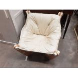 Leather easy chair