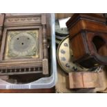 Large selection of wooden mantel clock cases