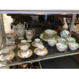 Aynsley Scala pattern 6 place coffee set together with a Royal Albert Marlborough pattern part tea s