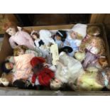 Large collection of dolls and dolls clothes