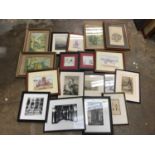 Assorted prints and photographs, including two signed Giles Norman photos