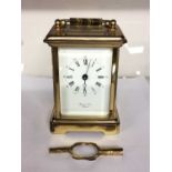 Brass cased carriage clock by Bornard Freres, Bicester