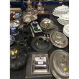 Silver plated wares and antique pewter