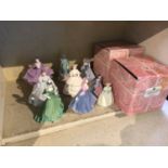 Collection of Coalport figurines