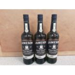 Three bottles of Jameson Stout Edition 70cl Irish whisky