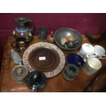 Group of studio pottery, royal commemoratives and other items