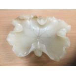 Soapstone carved lotus leaf