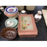 Sundry china, including a Corona toy tea set, Chelsea Flower Show plates, Victorian cups and saucers
