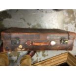 Five vintage suitcases