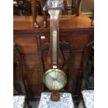 19th century mahogany banjo barometer