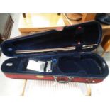 Violin case and a bow