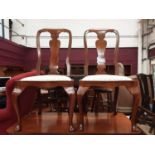Matched set of six mahogany chairs